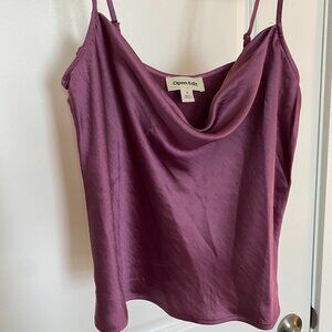 Open Edit Women's Elegant Plum Camisole Top